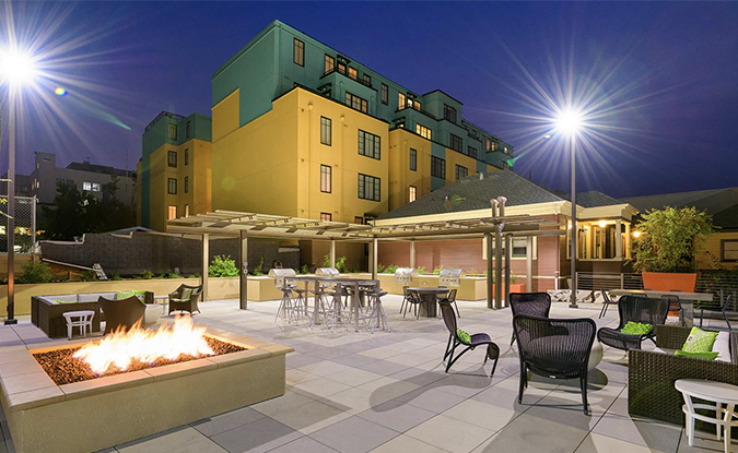 Fire pits, cabanas and a hot tub at Stonefire Berkeley