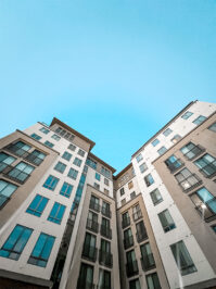 Exterior of apartment building