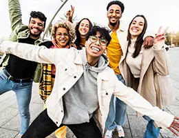 diverse group of young adults